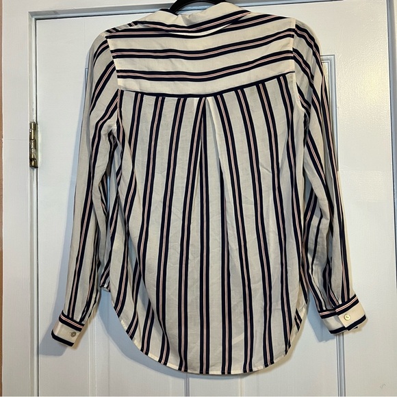 #69 L'AGENCE HOLLY LONG SLEEVE MULTI STRIPED BLOUSE $295 - Picture 2 of 4